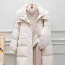 白鹅绒使用の冬用ダウンコート【レディース・中長丈・暖かさ強化】