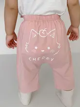 夏用 子供用 薄手コットンパンツ【キャラクター柄・赤ちゃん用・七分丈】（セットアップ対応）