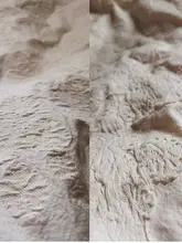 米白色の純綿ダブルフェイス立体刺繍デザインテーブルクロス【和風・侘び寂びスタイル・高級素材】