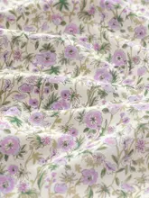 リネン素材の柔らかなブラウスとフレッシュなスカート【小花柄・ハンドメイド】