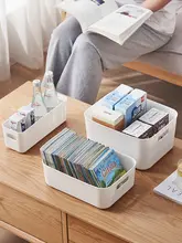 キッチン用厚手収納ボックス【プラスチック製・長方形・ホワイト・多目的整理ボックス】