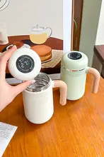 温度表示機能付き真空保温マグカップ【茶漉し付き・ビジネス・シンプルデザイン・女性用水筒】