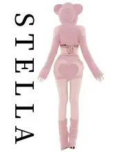 STELLA ピンクの毛並み小熊コスプレセット【二次元制服・おしゃれフォトセッション用】