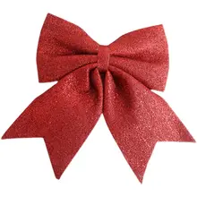 クリスマス用 グリッターリボン装飾【金銀色・完成品・大きなツリー用・DIYアクセサリー】
