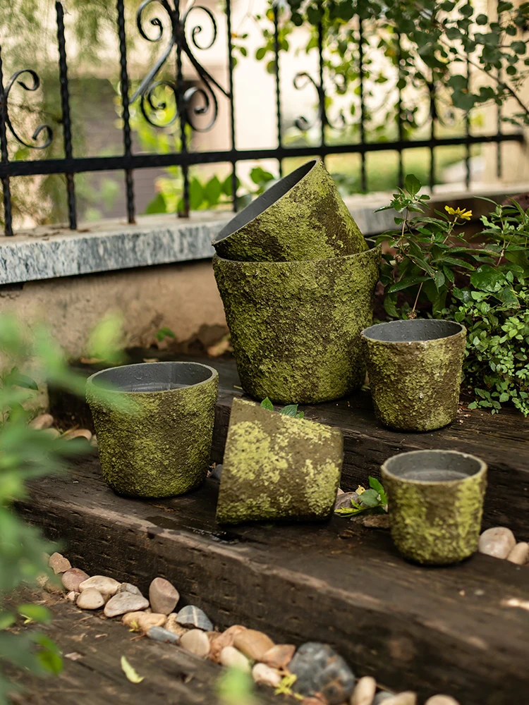苔風セメント製植木鉢：3.5号・3号・4号ポットとほうれん草プランターのサイズ・用途比較