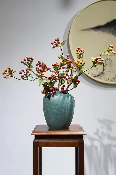 現代的なデザインの陶器製花瓶【創意的・リビング用・仏教的な雰囲気のインテリア装飾】