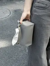 北欧風エコレザー製ティッシュボックス【シンプルデザイン・リビングや寝室に最適】