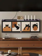 穴あけ不要の光猫ルーター置き棚【壁掛け収納・電源タップ収納・配線整理】