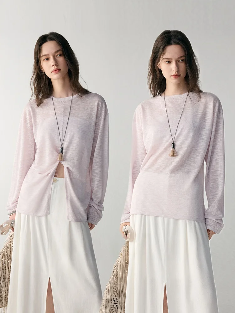 デザイン性のあるリバーシブルTシャツ：通気性と柔らかさを両立した女性向けウェア