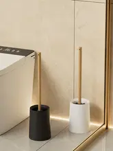 トイレブラシ【隅々まで清掃・長柄・スタンド付き】