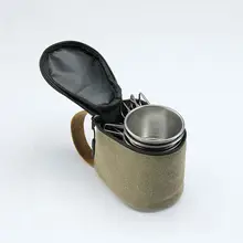 CAMPINGMOON ステンレス製アウトドアスノーラーカップ【コーヒー用品・ポータブルキャンプ用】