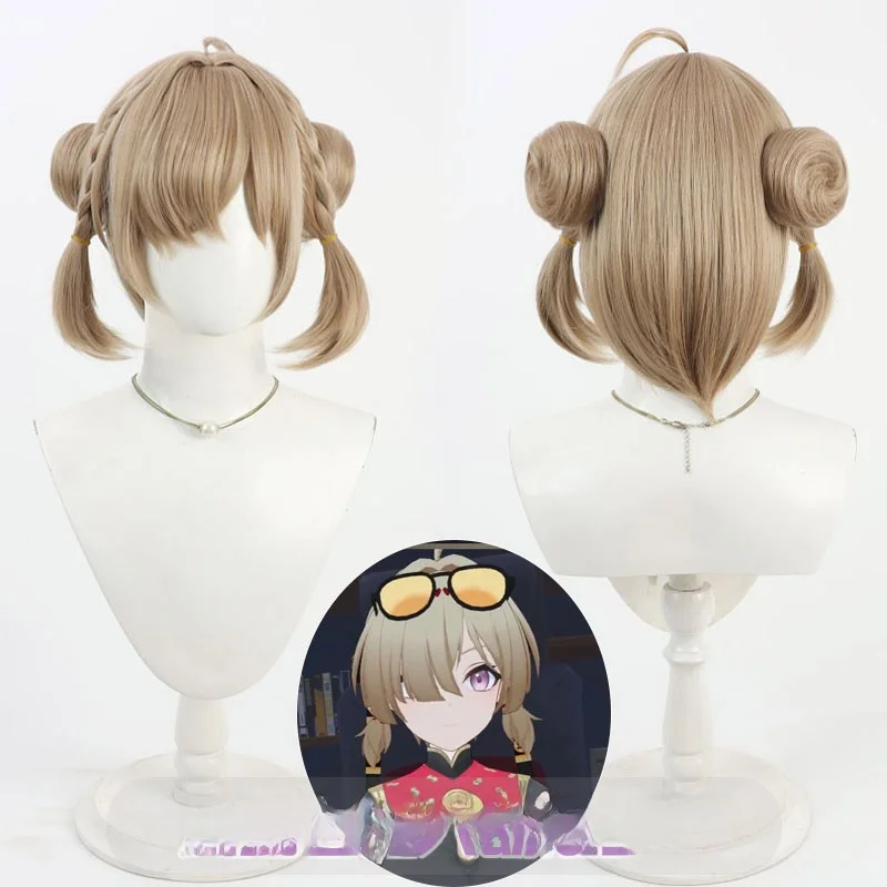 胡桃 コスプレ ウィッグ 分体式 赤豆 飲茶風 セットアップ対応