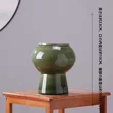 魅力的な氷ひび模様の手作り花瓶【上級陶器・水耕栽培対応】