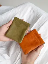 本革製 ヴィンテージ風 レディース小型カードケース【コインポケット・イヤホン・データケーブル用ストラップ・リップスティック収納可】