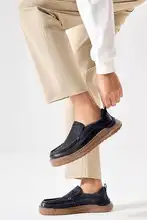 Camel 真皮製 男性用カジュアルシューズ【レトロデザイン・軽量・楽な着脱】
