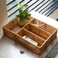 Kens テーブル用リモコン＆カトラリー収納ボックス【フェイクラタン・キッチン引き出し用・セパレートデザイン】