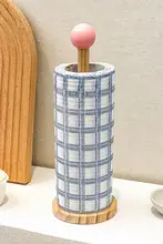 立式キッチンペーパーラック【多機能・布巾やティッシュも収納可能】