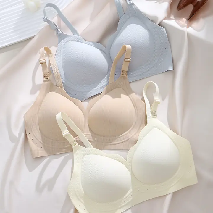 授乳対応ブラジャー【夏用・極上の柔らかさ・妊婦用・サポート機能付き】（セットアップ対応）