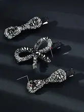 気品あるバタフライリボンのヘアクリップ【サイド用・韓国風・前髪用】