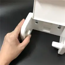穴あけ不要 トイレットペーパー掛け【粘着タイプ・ホワイト・シンプルデザイン】