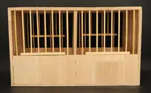 籠用木製クワルズバードケージ【手作り・ダブルデッキデザイン・輸送用】