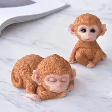 かわいいモンキー置物【癒し系・デスクトップ装飾】