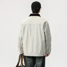 ヴィンテージ風ウォッシュデニムジャケット【マスキュリンスタイル・フィット・秋用】