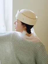 おしゃれなアートデザインのラウンドハット【女性用・高級感・クラシックスタイル】