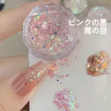 ネイルデコ用 欧版ホイルレーザーラメ素材パック【爆光大ラメ・ホログラムミックス・軽やか】