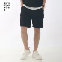 SHIJOIN POCKETIME クラシック ワークショートパンツ【コットン製・ミリタリーグリーン・カジュアル・ハ ーフパンツ】