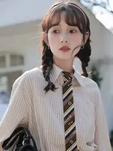 気質ストライプ シャツ 女性用 春秋 2025年新作