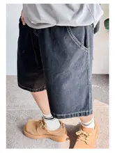 高級感ある洗い加工デニムショートパンツ【男女兼用・ストレート・五分丈】