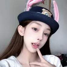 うさぎ耳のカートゥーンベレー帽【コスプレ用・可愛いデザイン】