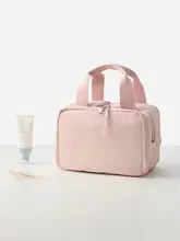 大容量の化粧品収納ポーチ【防水・仕切り付き・持ち運び便利】