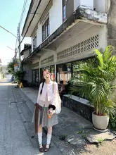 清新なツートンカラーのキャミソールとショートカーディガン（セットアップ対応）