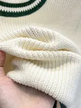 学院風のカラーブロックデザイン ラウンドネックノースリーブニットベスト【春夏用・女性用】