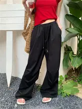 アメリカンスタイルのカーゴパンツ【ゆったりシルエット・ドレープ加工・レディース】