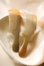 櫛 天然水牛角 静電気防止 ロングヘア用 男女兼用 家庭用