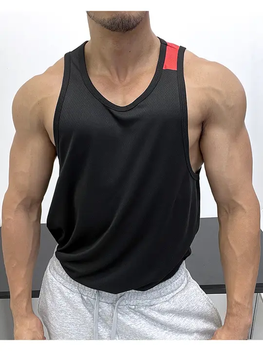 速乾性に優れた素材のスポーツベスト【無袖・フィット感・筋肉を引き立てるデザイン】