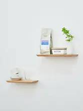 北欧風 木製壁掛けシェルフ【隠し棚・収納・整理用】