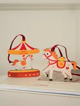 春節飾り用両面厚木製タグ