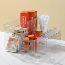 透明アクリル長方形収納ボックス【化粧品収納・高型・スリムデザイン】