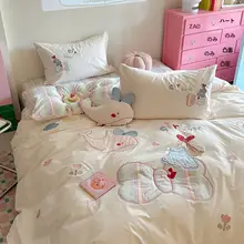 可愛いクジラの子供用四点セット【刺繍入り・綿100%・女の子向け】（セットアップ対応）