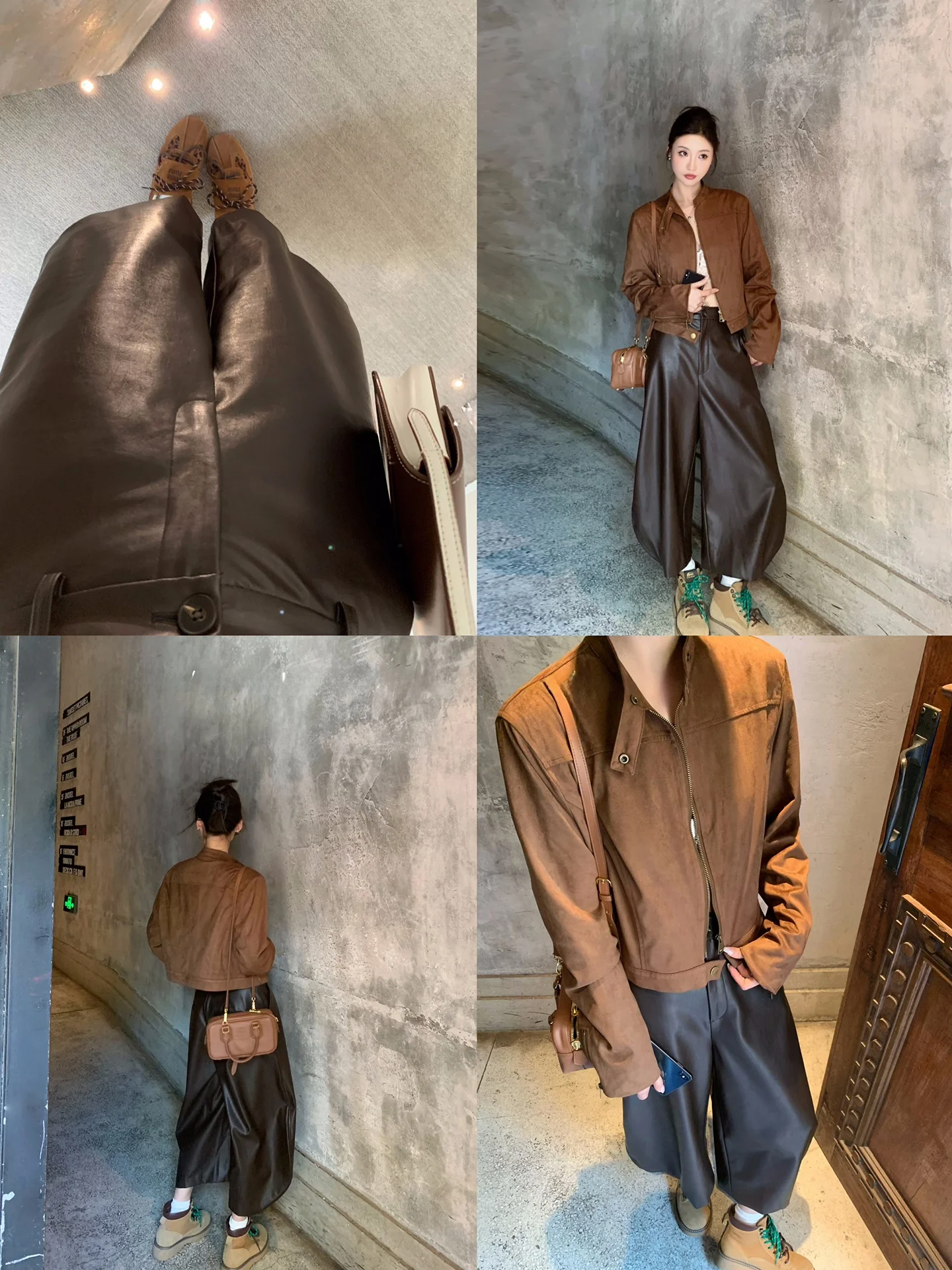 クロップドパンツ レディース どんな風に着る？復古風のPU製パンツが通勤からカジュアルまで救う
