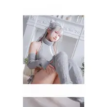 秋冬用 グレーのキャミソールニットトップス【花嫁スタイル・二次元コスプレ用】