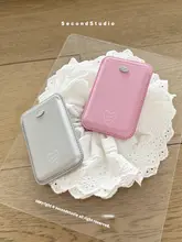 secondstudio ハンドペイントハートデザインのレザー携帯ケース【透明・iPhone用・全包防摔・カードポケット付】（セットアップ対応）