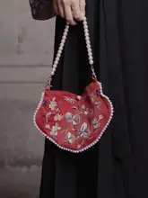 古風な刺繍小物入れ【斜め掛けショルダーバッグ・モバイル対応】