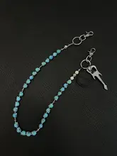 手作りビーズ装飾のターコイズロック骷髅デザインウエストアクセサリー