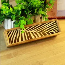 レトロ風デザインの花柄透かし文房具ケース【木製・学生用・多機能】