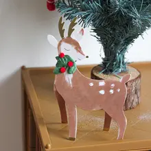 クリスマス飾りカード【立体デザイン・DIY・トナカイ・フラミンゴ・クリスマスツリー】